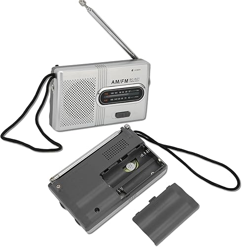 Miniatura 6 de Naroote Grabadora portátil Radios portátiles AM FM, altavoz de 5 W, radio de bolsillo de mano Radio de emergencia con conector para auriculares,