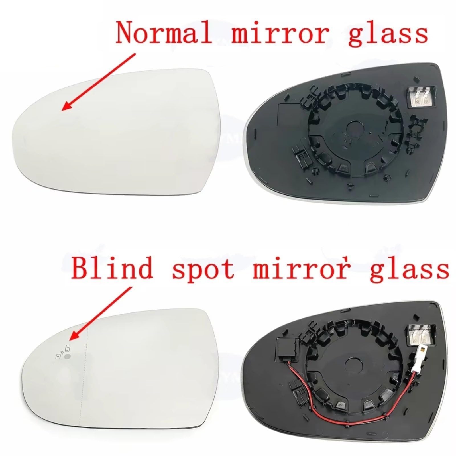 Auto Specchi Esterni Riscaldati Per Hyundai Per Tucson 2015-2020 Auto Convesso Specchio Riscaldato di Vetro Con Per Punto Cieco 87611D7010 87621D7010 Vetro Retrovisore(Blind spot pair)