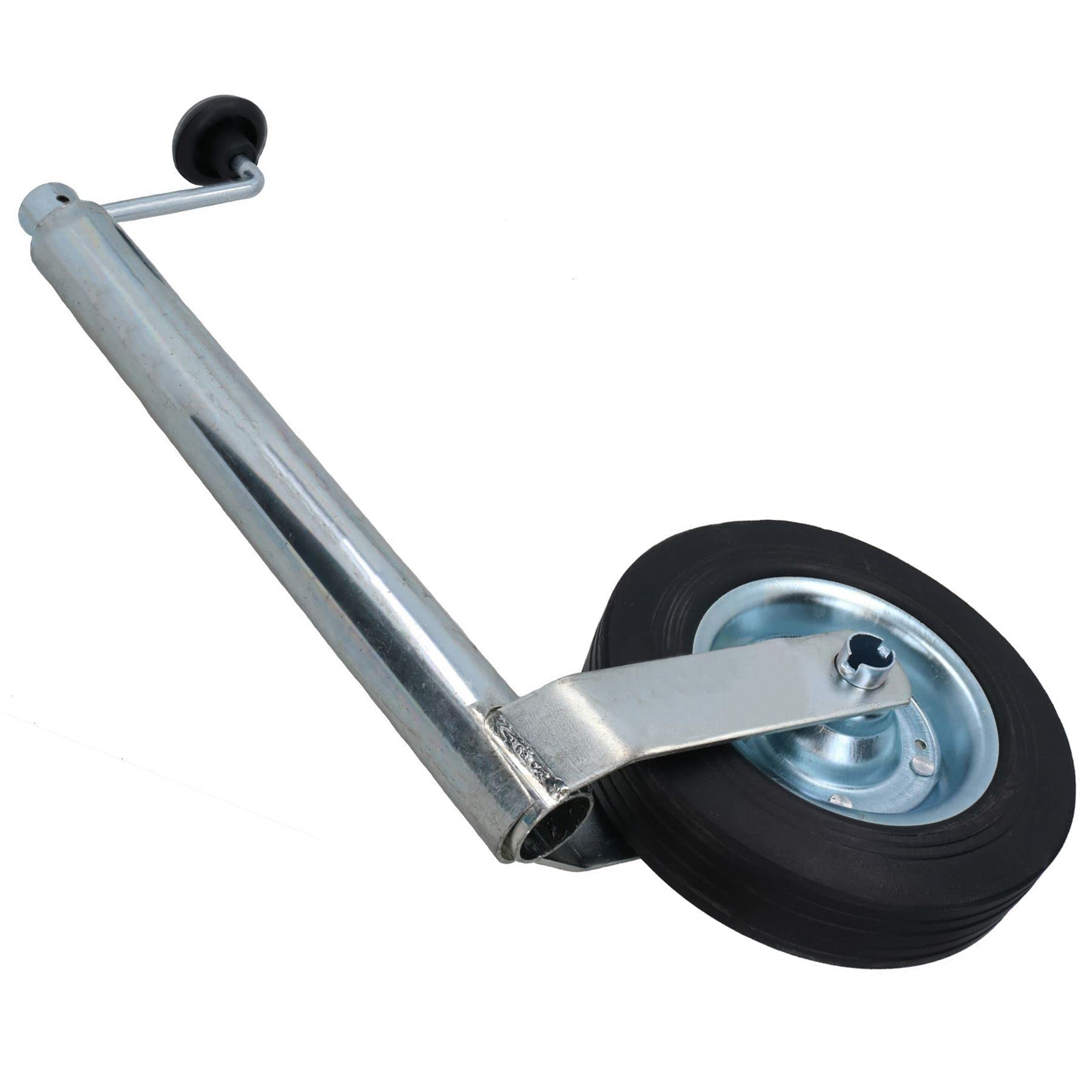 AB Tools Stützrad, 42 mm, für Anhänger, Wohnwagen, 200 mm, Stahl-Zentrierrad + Split-Klemme