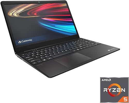 Miniatura 2 de Laptop Gateway FHD Ultra Slim de 15.6 pulgadas en negro AMD Ryzen 5 3450U (mejor que i7-8565U), 8 GB de RAM, 256 GB SSD, escáner de huellas
