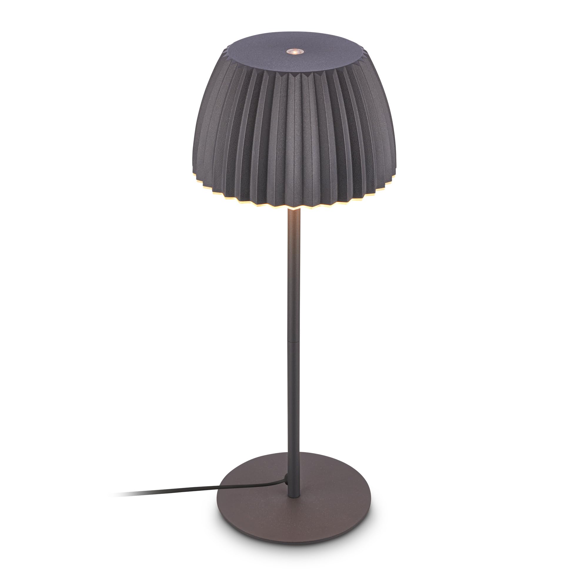 BRILONER - LED Table lamp with Touch, dimmable, Warm White, Light Edge, Bedside, Lounge, Bedroom, Table Light, 14.3x36 cm, Anthracite