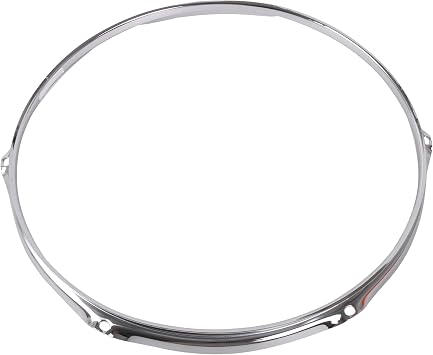 Yibuy Professional Snare Drum Rim Hoop Metal Ring 6 Hole 16" Dia Upper Circle Silver