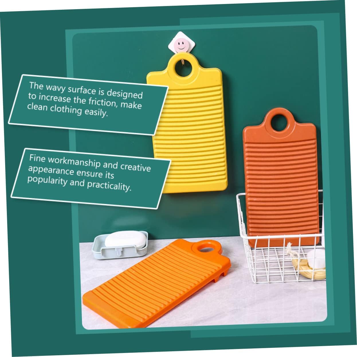 Washboard, Mini Hand Hold Washboard for Laundry Non Skid Portable