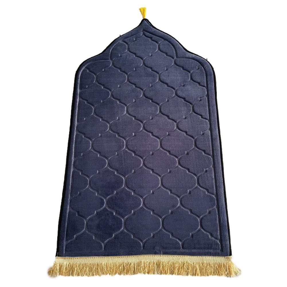 Tapis de prière en flanelle épaisse Wudaizhi avec motifs en relief