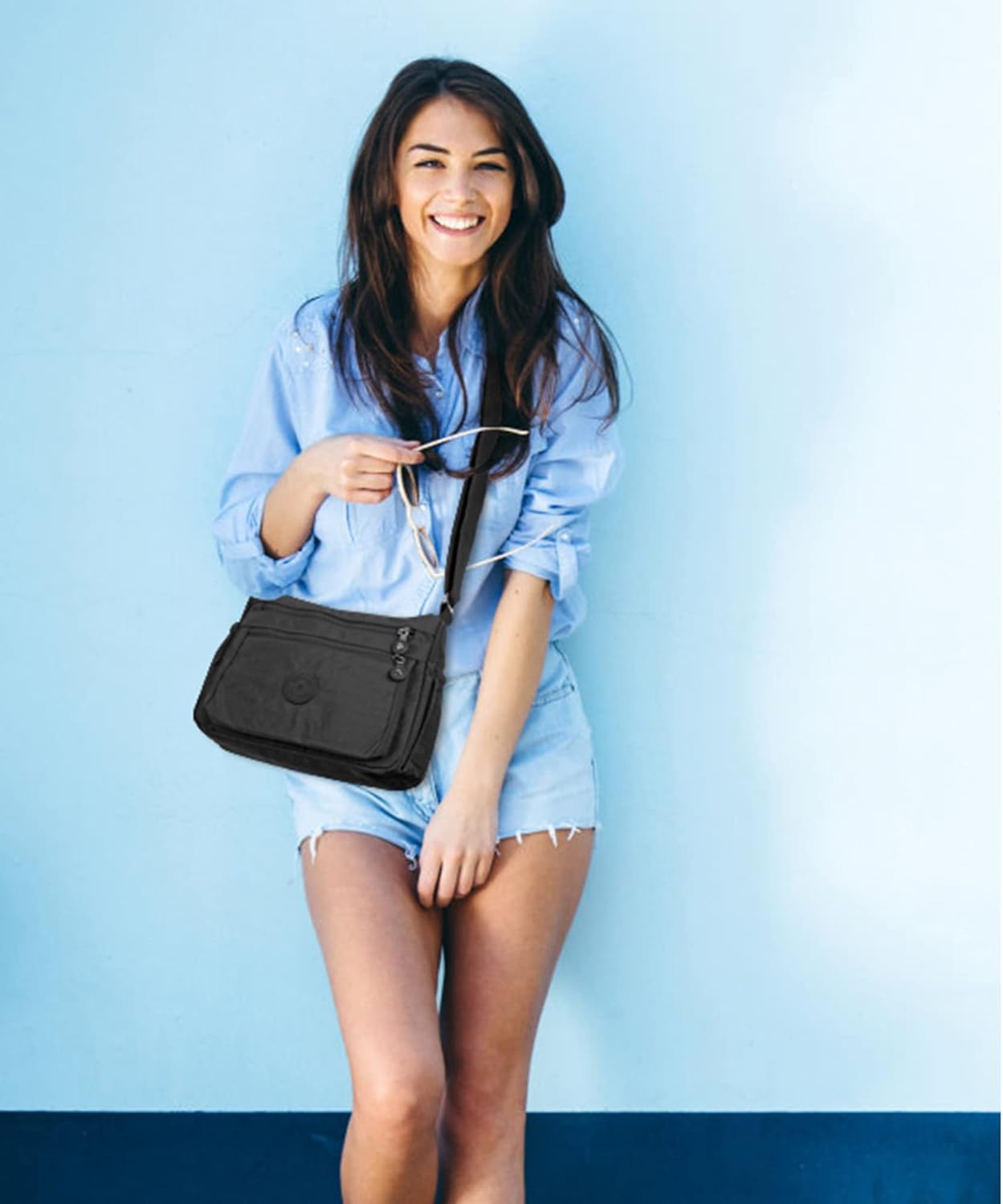 Crossbody Bags for Women Waterproof Tote Bag Casual Nylon Purse Handbag RFID Lightweight Messenger Bag - Image 2