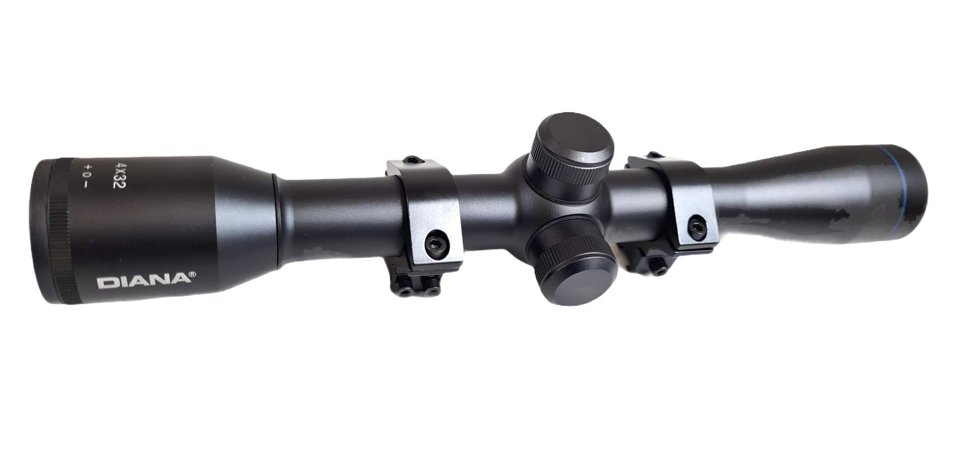 OTTICA PER CARABINA AD ARIA COMPRESSA GAMO 4X32 CON ATTACCHI CANNOCCHIALE MIRINO 4,5 DIANA SLITTA DA 11MM