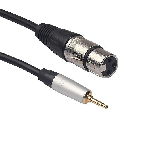 Miniatura 2 de Sairps Adaptador de cable XLR a 0.138 in, cable de micrófono XLR a 18 de pulgada para videocámaras, cámaras DSLR, dispositivo de grabación de