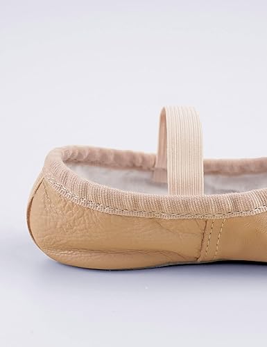 Miniatura 6 de Daydance Zapatos de ballet de cuero genuino con suela completa para niños, niñas, niños