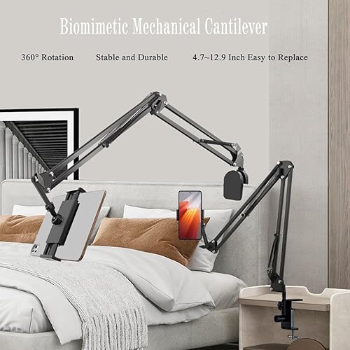 Miniatura 3 de Anillo de luz para selfie con soporte para teléfono, soporte para teléfono superior para grabación de video, conferencias, fotografía de alimentos,