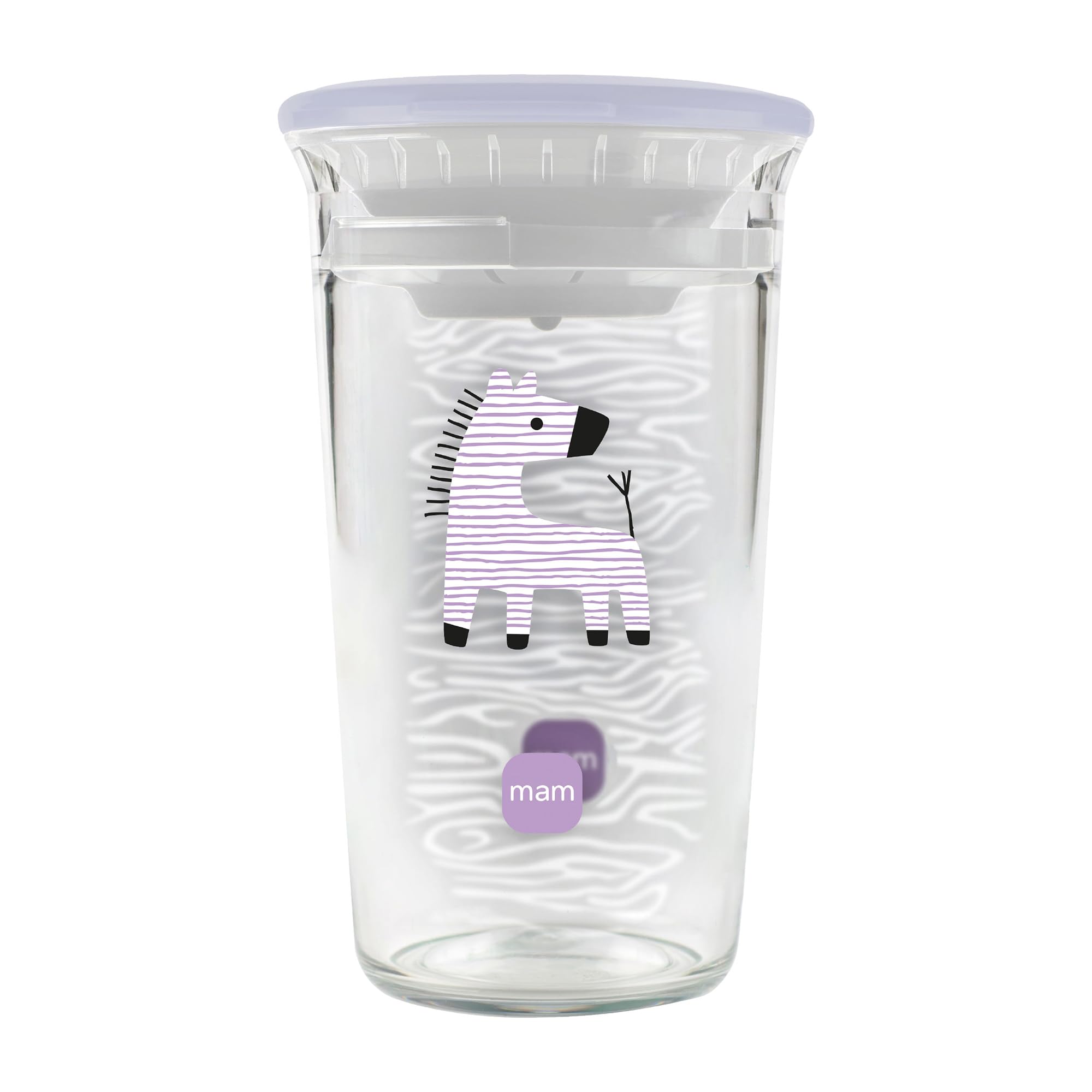 MAM Easy to Drink Cup, Vaso de Aprendizaje 360º, a partir de 8 Meses, 290ml, para una Fácil Transición al Vaso Normal, con Sistema 360º Antiderrames y Tapa de Transporte, Rosa, Pack 1UD