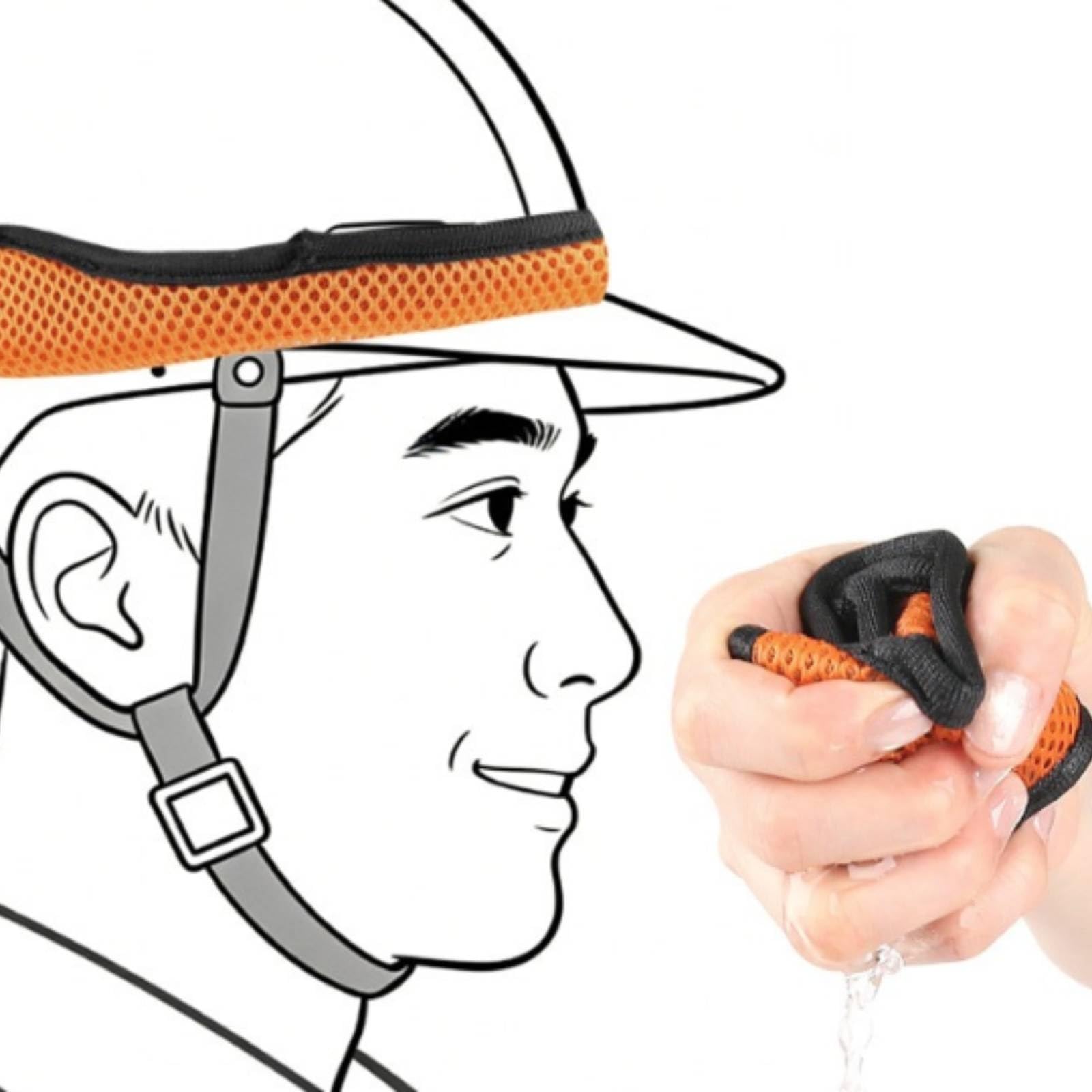 schweißband reibungsarm Polster klettpunkte kit netzgewebe sportzubehör, Orange