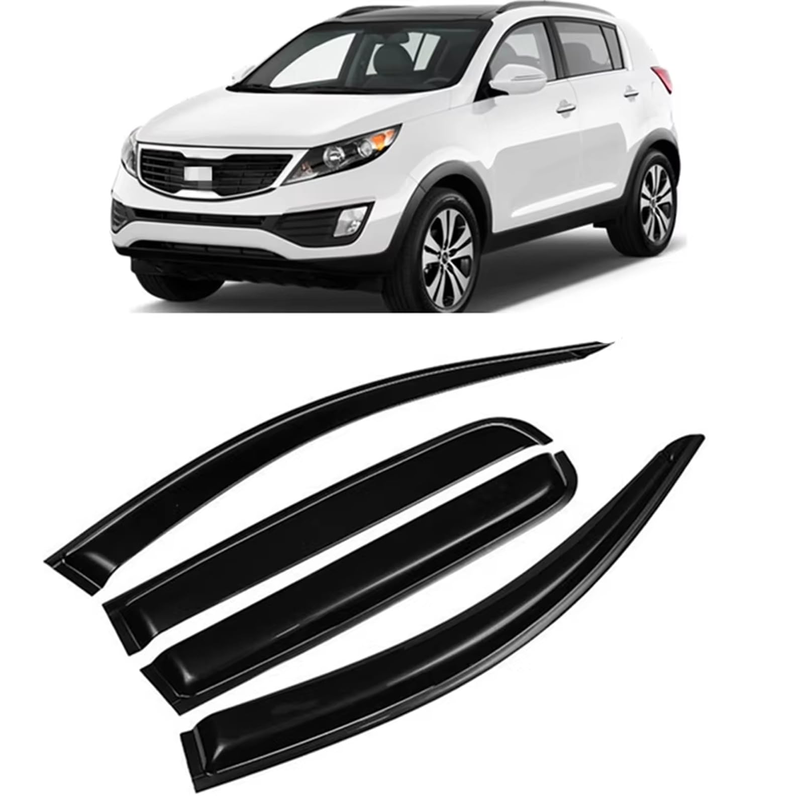 Déflecteurs de vent d'air pour Kia Sportage : roulez vitres ouvertes même sous la pluie