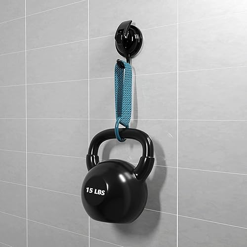 Miniatura 5 de SOCONT Ganchos de ventosa para ducha, ganchos de ducha al vacío resistentes para ducha interior, chapado en negro mate, súper succión para cocina,