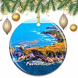Puerto Rico Christmas Xmas Tree Ornament Decoration Wedding Hanging Pendant Decor City Travel Souven