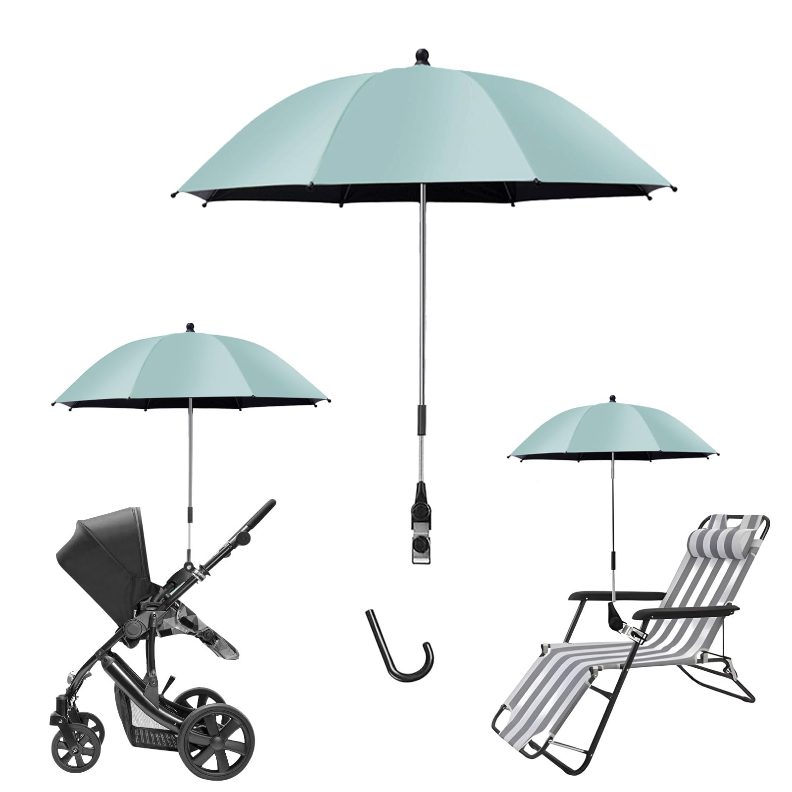 Umbrella Parasol for Pram, Beach Umbrella Portable, Protection Pram