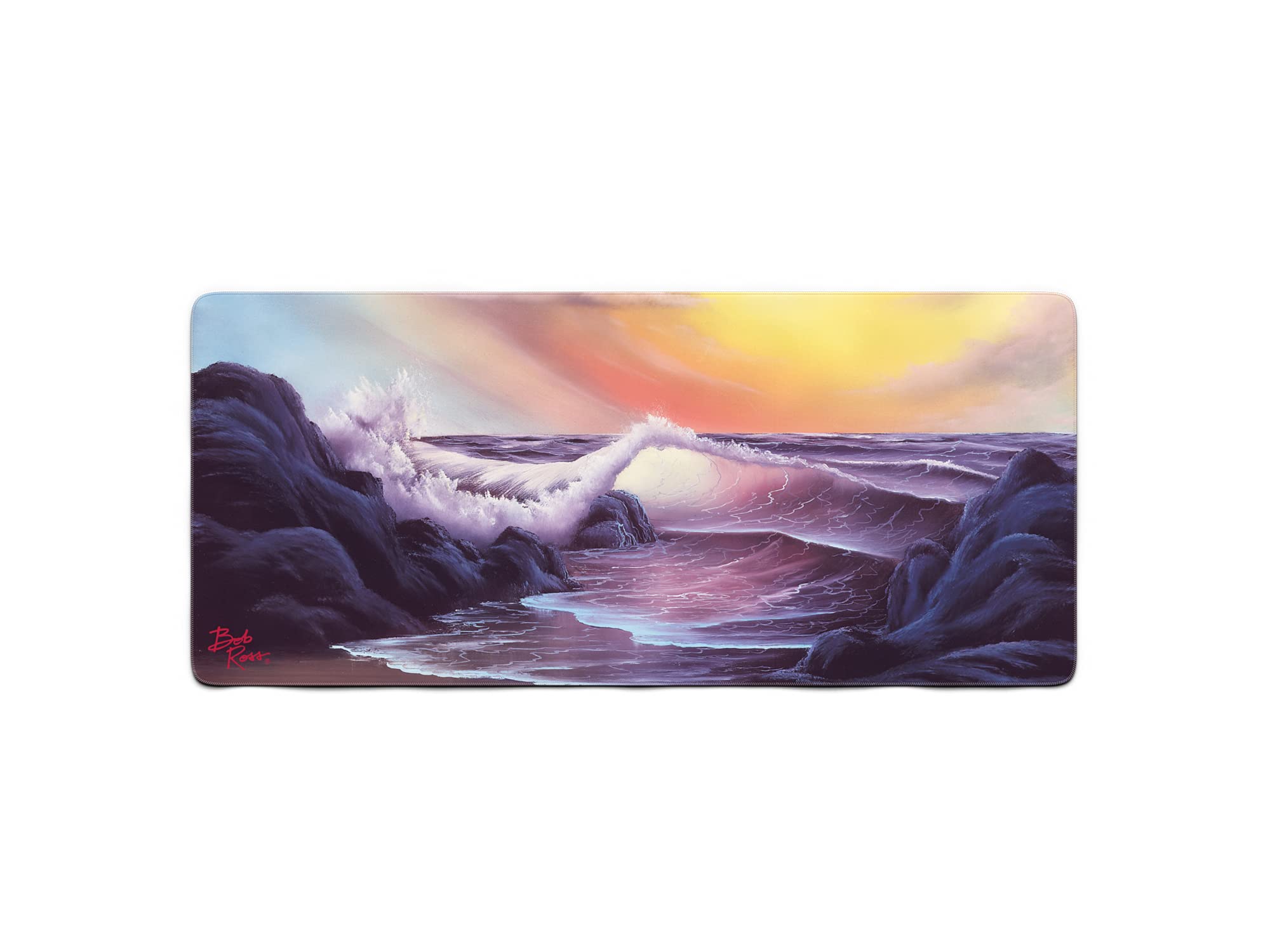 Bob Ross Desk Mat for Desktop, Large Ergonomic Mouse Pad, Gaming Mouse Pad, Non-Slip Deskmat, Mouse Pad for Computer, Wireless Mouse, Keyboard, Mouse