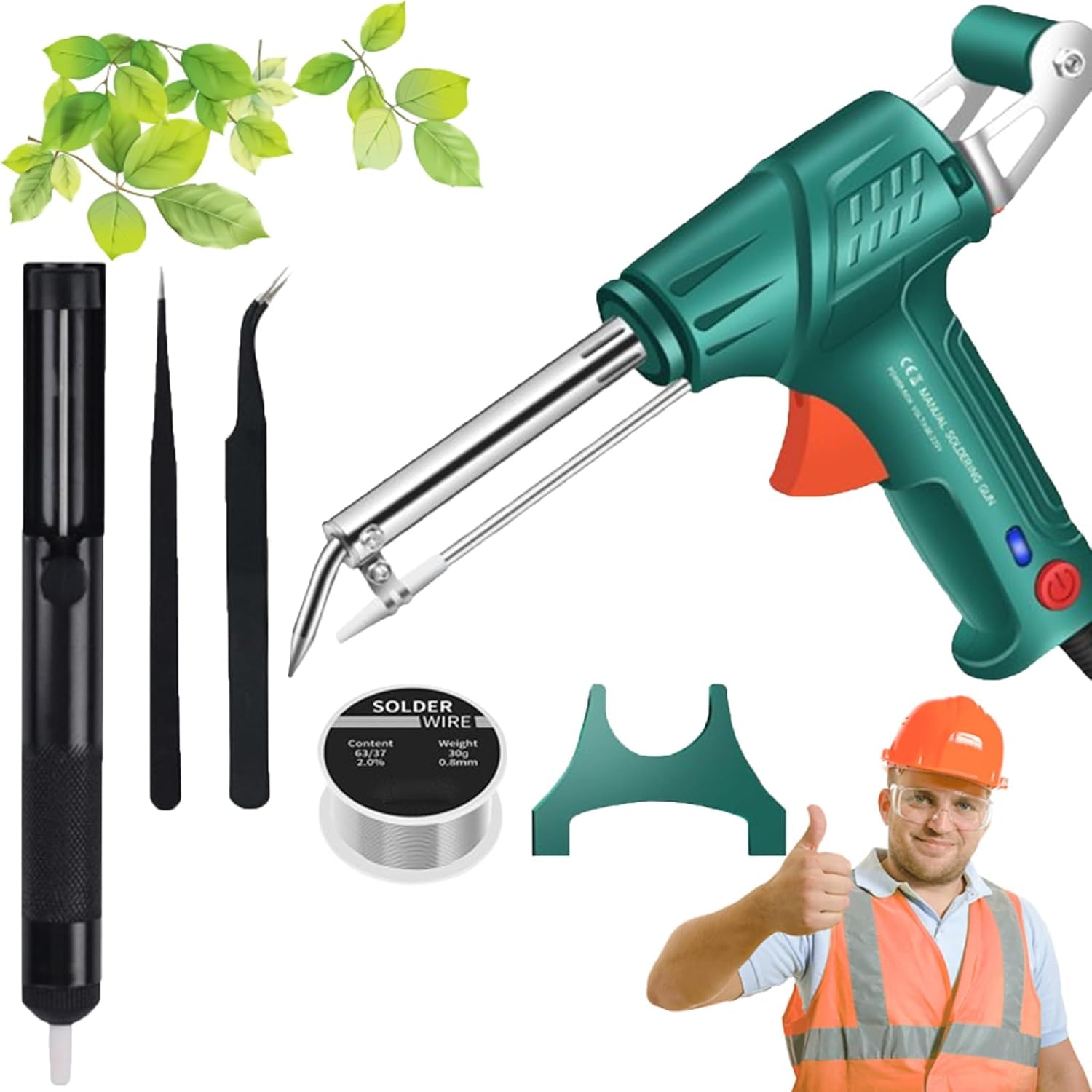 German-Precision Internally Heated Industrial Welding Tools, 2026 New Precision Welder Machine, Multi-function Soldering Iron Soldering Gun Set, for Quick Professional Touch-ups (Black)