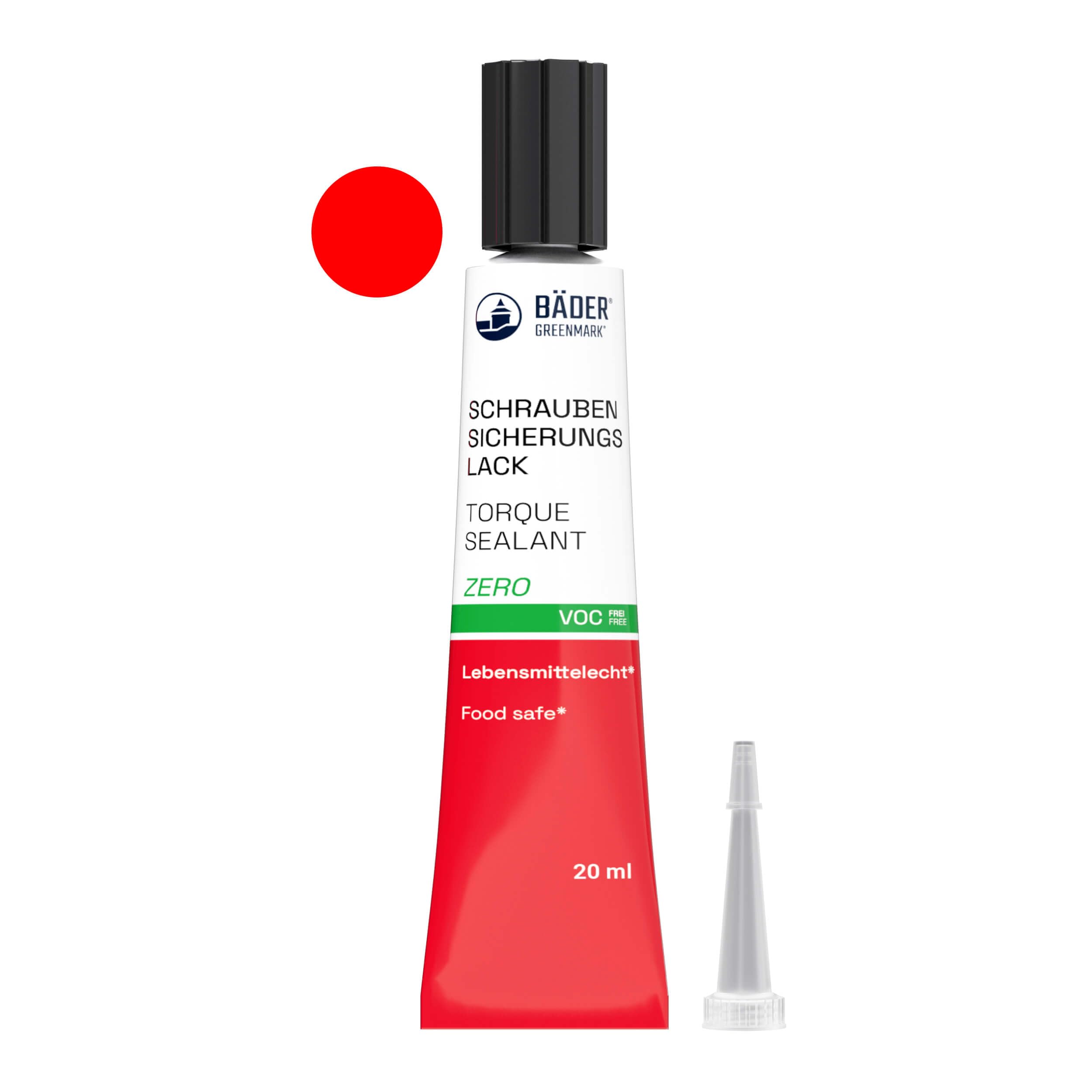 Original Torque Sealant Tamper Proof Indicator Zero Color Red 20ml - Threadlocker Made in Germany Since 1962 - Security Pen for Sealing and Proof of Manipulation.