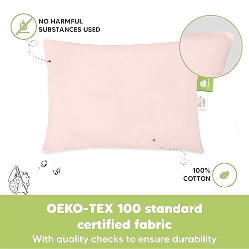 Miniatura 5 de KeaBabies Paquete de 2 almohadas para niños pequeños y almohada pequeña con funda de almohada, almohadas suaves de algodón orgánico para dormir, 9 x