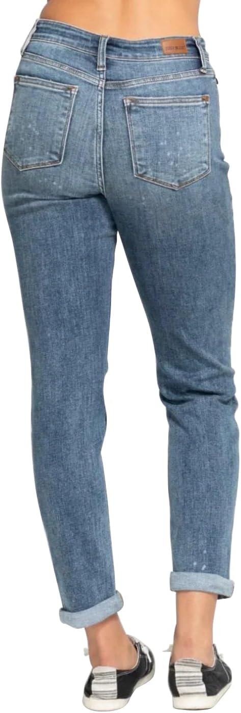 Judy Blue High Rise Bleach Splash Boyfriend Jeans 82346 - Image 2