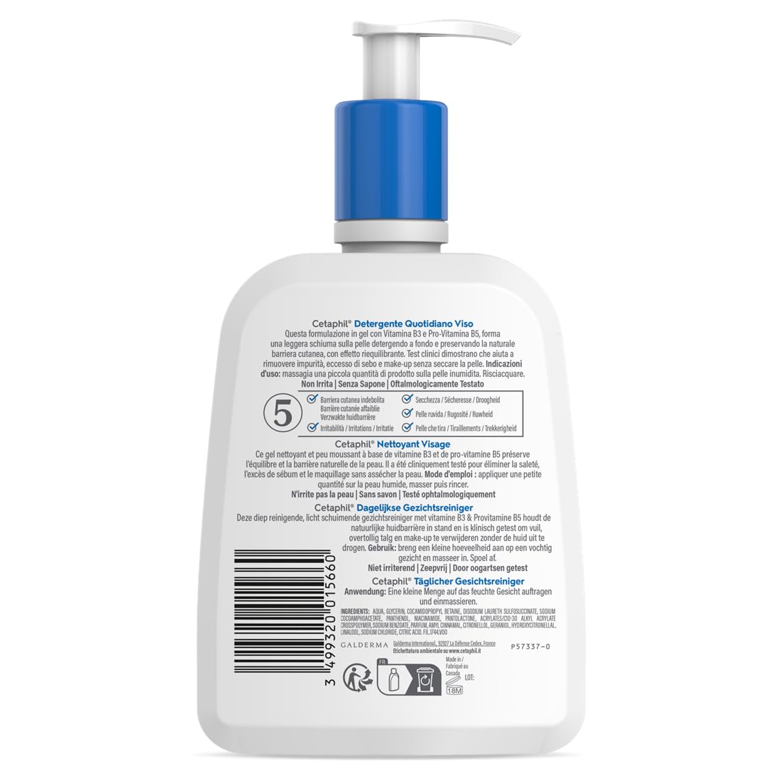 Cetaphil Detergente Quotidiano viso 237ml