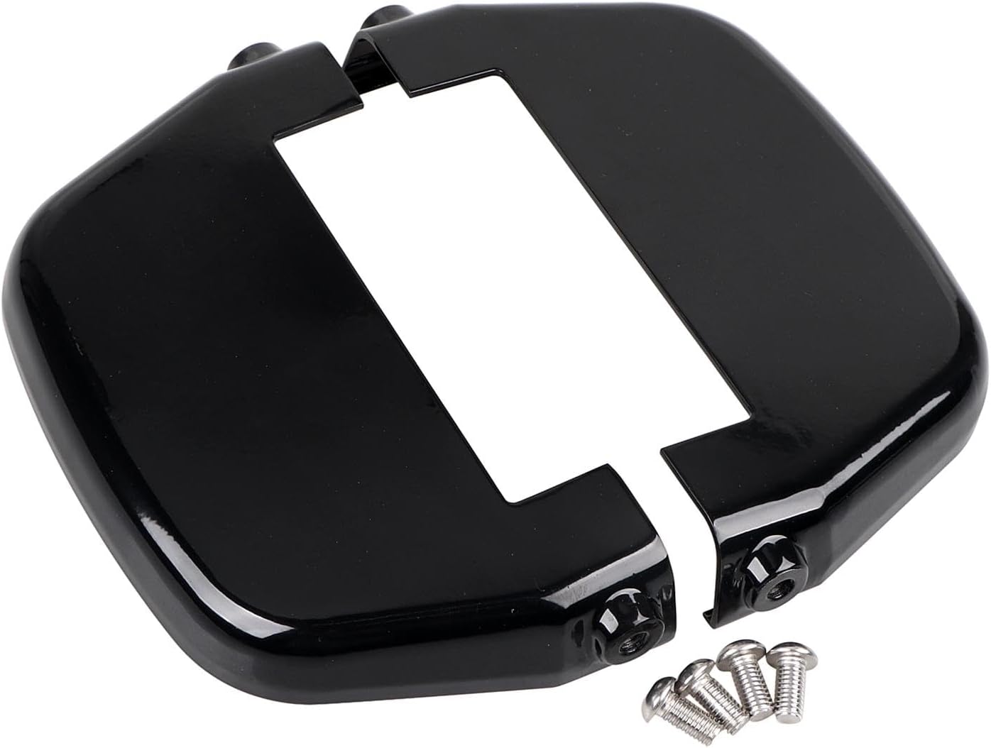 Rear Passenger Footboard Floorboard Inserts Covers for Harley 1999-2013 Touring Road King Electra Road Street Glide and 2000-2017 Softail and Dyna w/traditional passenger floorboards, Black