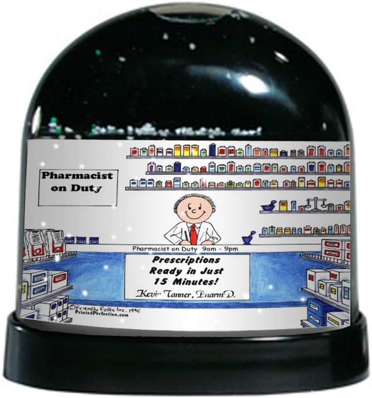 PrintedPerfection.com Personalized Pharmacist - Male Snow Globe Gift
