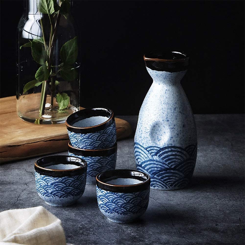 染付 徳利 4本セット 酒器 陶磁器 染付 徳利 4本セット 酒器 陶磁器