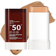 DAGEDA Foundation Stick SPF 50, Tinted Sunscreen for Face and Body, Dark