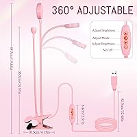 Vista 104 de AORAEM Lámpara LED UV para uñas: lámpara U V de cuello de cisne de doble cabeza para uñas de gel, luz LED de curación flash con 6 lupas para el Negro