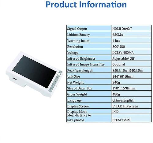 Miniatura 4 de Localizador de Venas Infrarrojo Buscador de Venas para Adultos y Bebés, Detector de Iluminación de Venas, Visualización de Proyección de Luz de