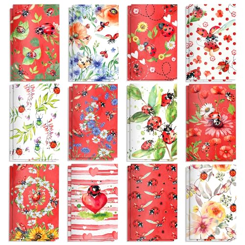 Mini carnet de notes Ladybug anti-oubli - Petit journal de poche léger 8,9 x 11,2 cm