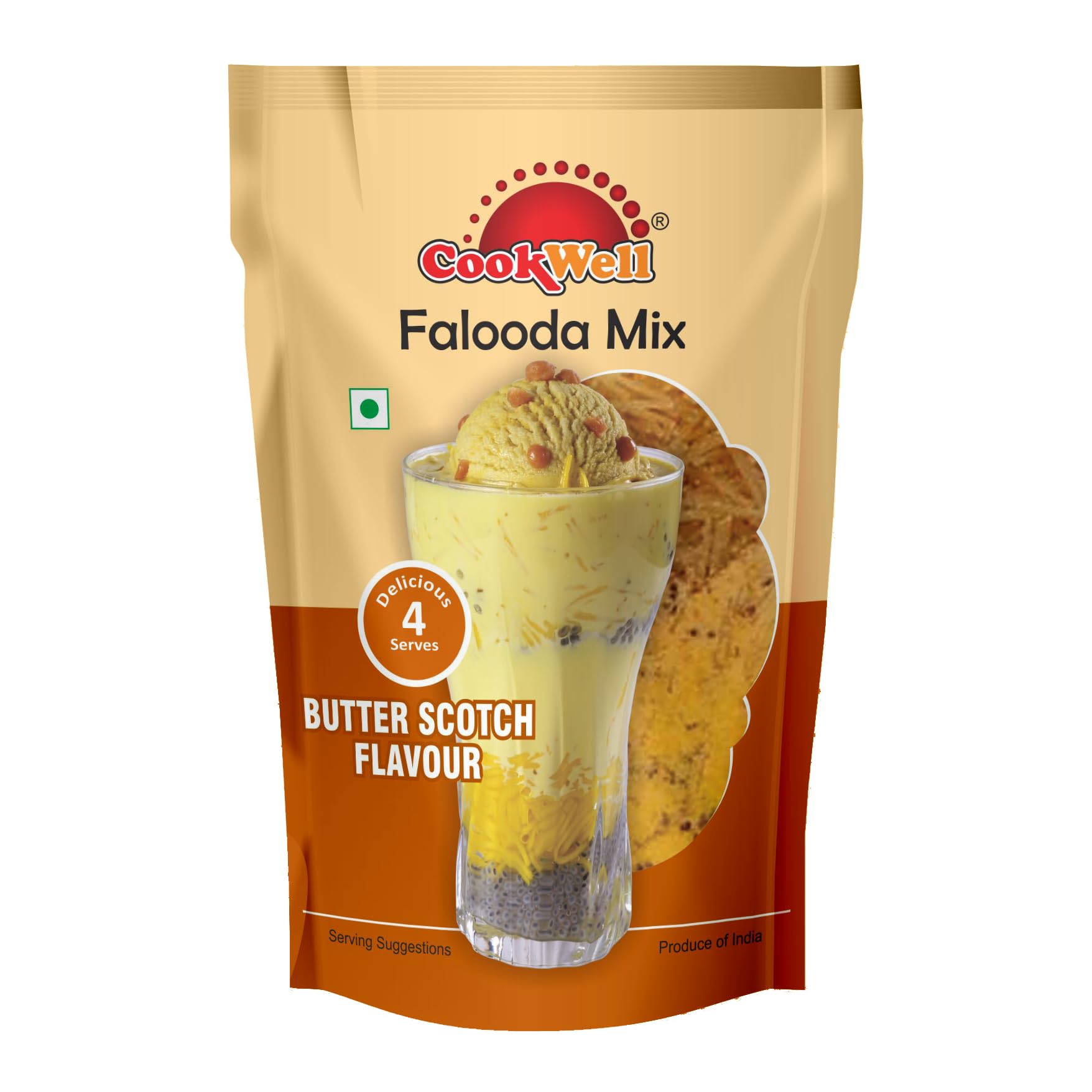 Cookwell Combo of Falooda Mix | 100g × 4 Flavours (Kesar, Butter-Scotch, Badam Pista, Vanilla) - Tasty & Health 2
