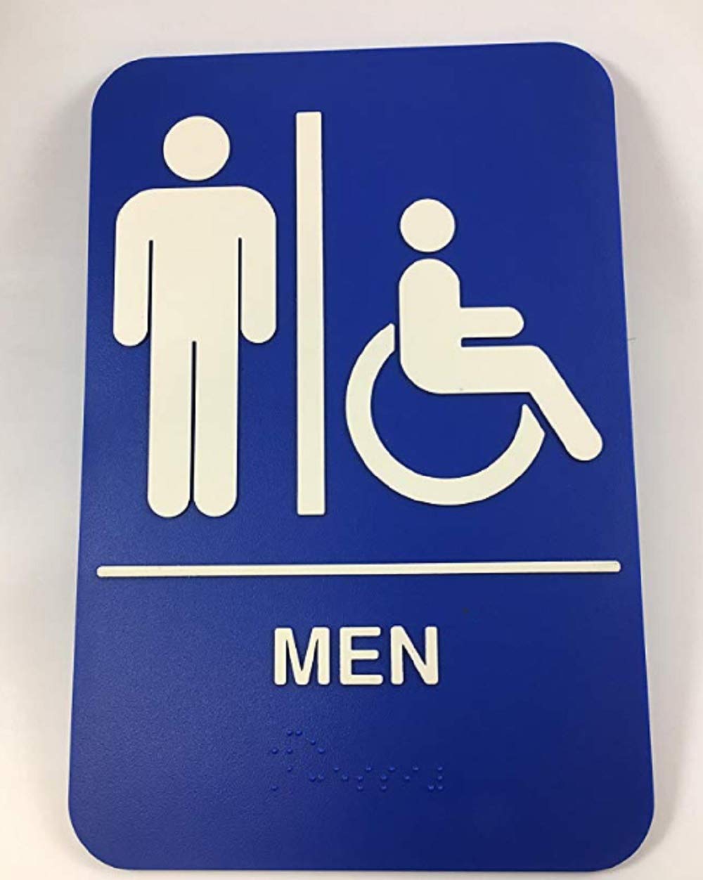 Amazon.com : Men's Women's Handicap Accessible Braille Restroom Sign ...