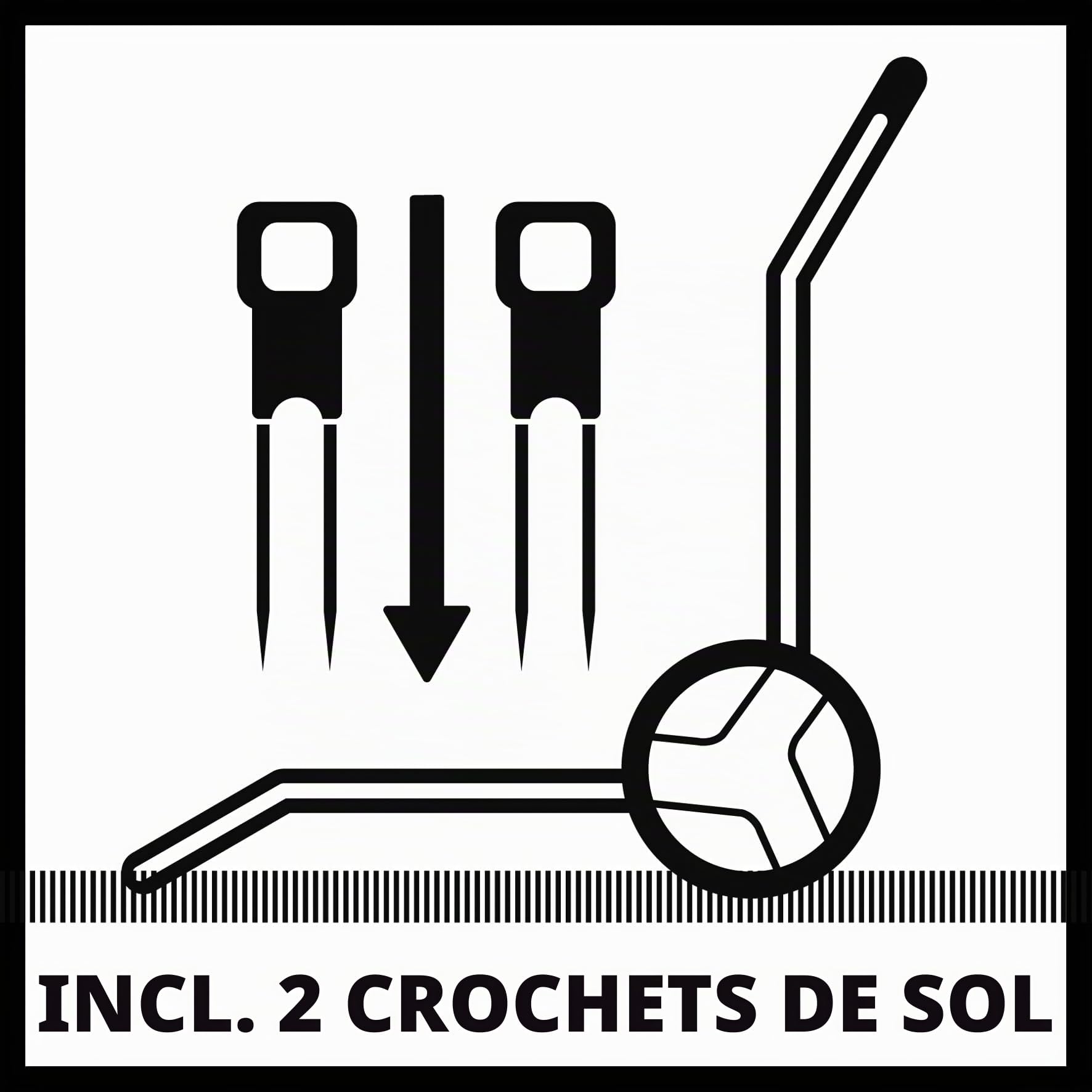 Einhell Chariot de transport pour enrouleur de tuyau (Avec sac collecteur de déchets verts, piquets)