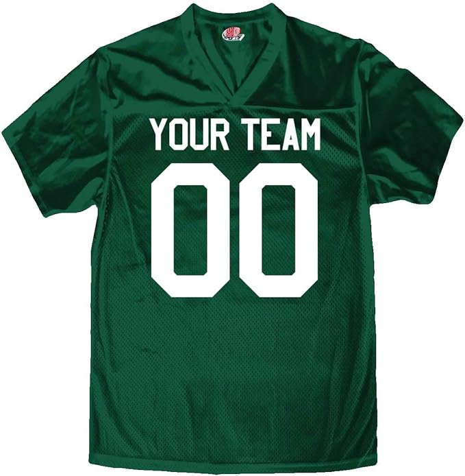 Custom Football Fan Jersey Forest Green Mesh Personalized Team Name and Numbers