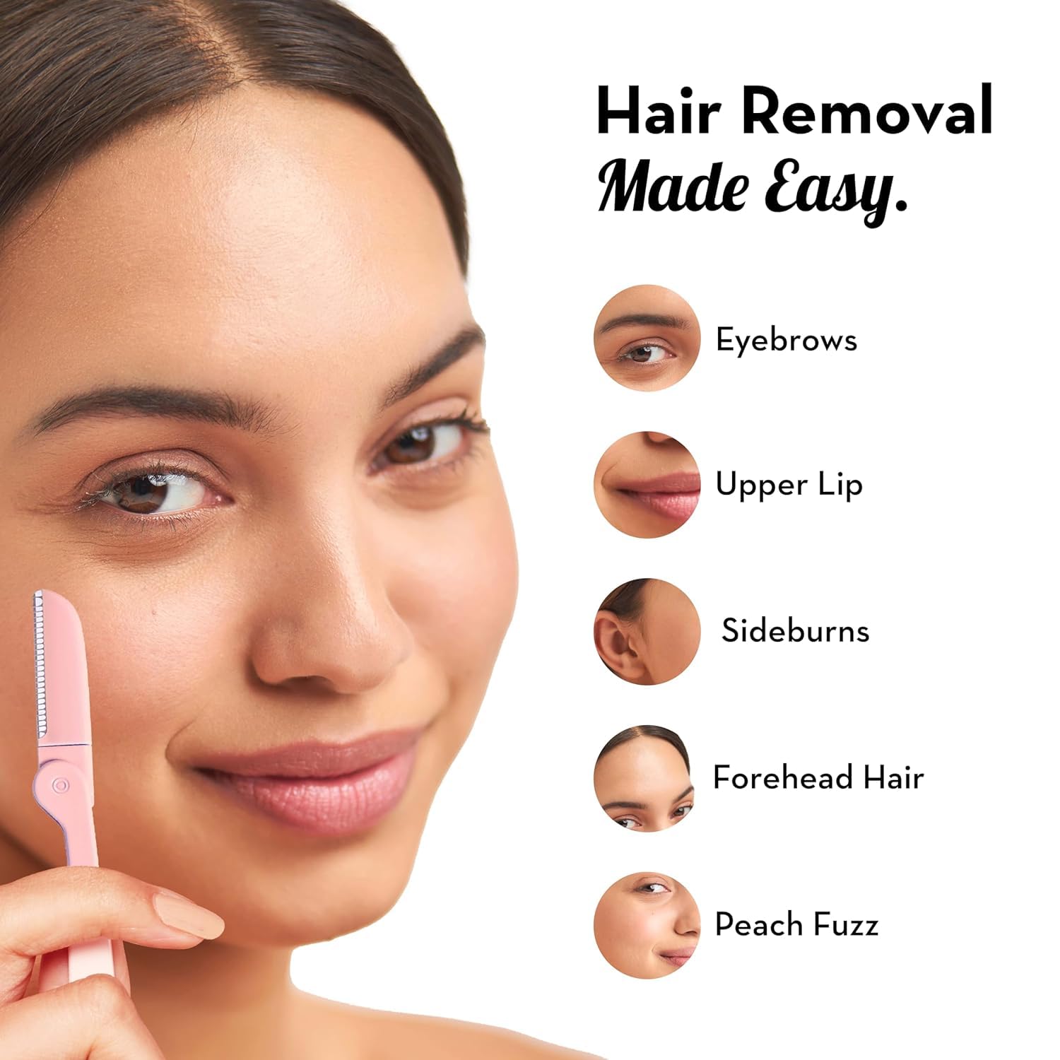 Lwvax Reusable Face & Eyebrow Razor For Women 2 piece Instant & Painless Hair Removal, Razor for Face, Eyebrows, Upperlips, Chin, Side Locks, Forehead, Face Razor for Women- Multi Color (2)