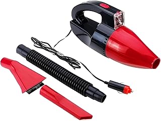 Portable Car Vacuum - 12V 60W Wet Dry Dual-Mode Cleaner with Red Light, Compact Design for Easy Car Detailing and Quick Cleanup