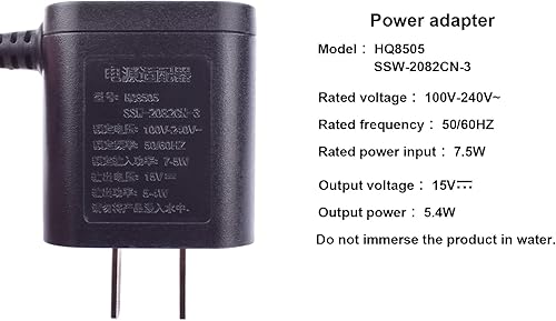 Miniatura 7 de Cargador de 15 V para afeitadora eléctrica Philips Norelco HQ8505 Norelco 2300 7000 5000 3000 Series Aquatec, Arcitec, recortadora de barba