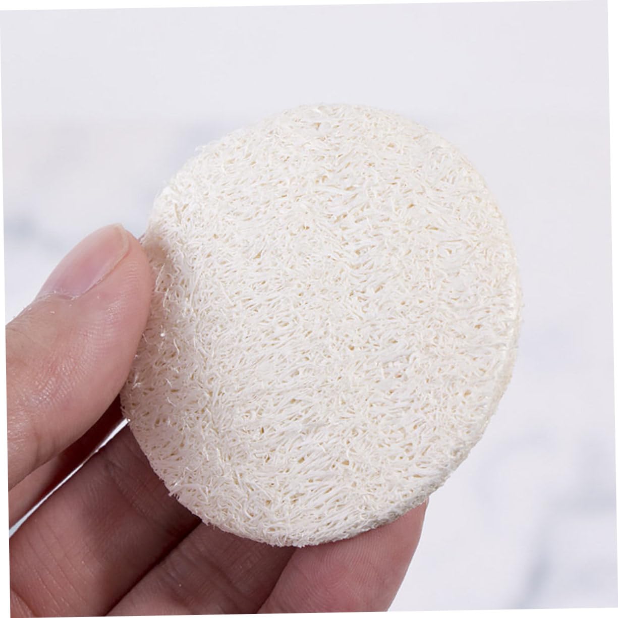 DOITOOL 60pezzi Spugnette Rotonde Per Detersione Viso Struccante Naturale Cellulosa Per Esfoliazione e Pulizia Del Viso Adatto Per Uso Quotidiano e Viaggi