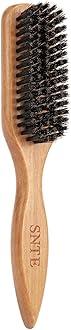 100% Boar Bristle Slick-Back Brush | Natural Wooden Styling Tool to Restore Shine & Frizz Control, Smooth Flyaways | Teasing to Add Volume | Perfect for Sleek Ponytails, Buns & Men's Beard Grooming
