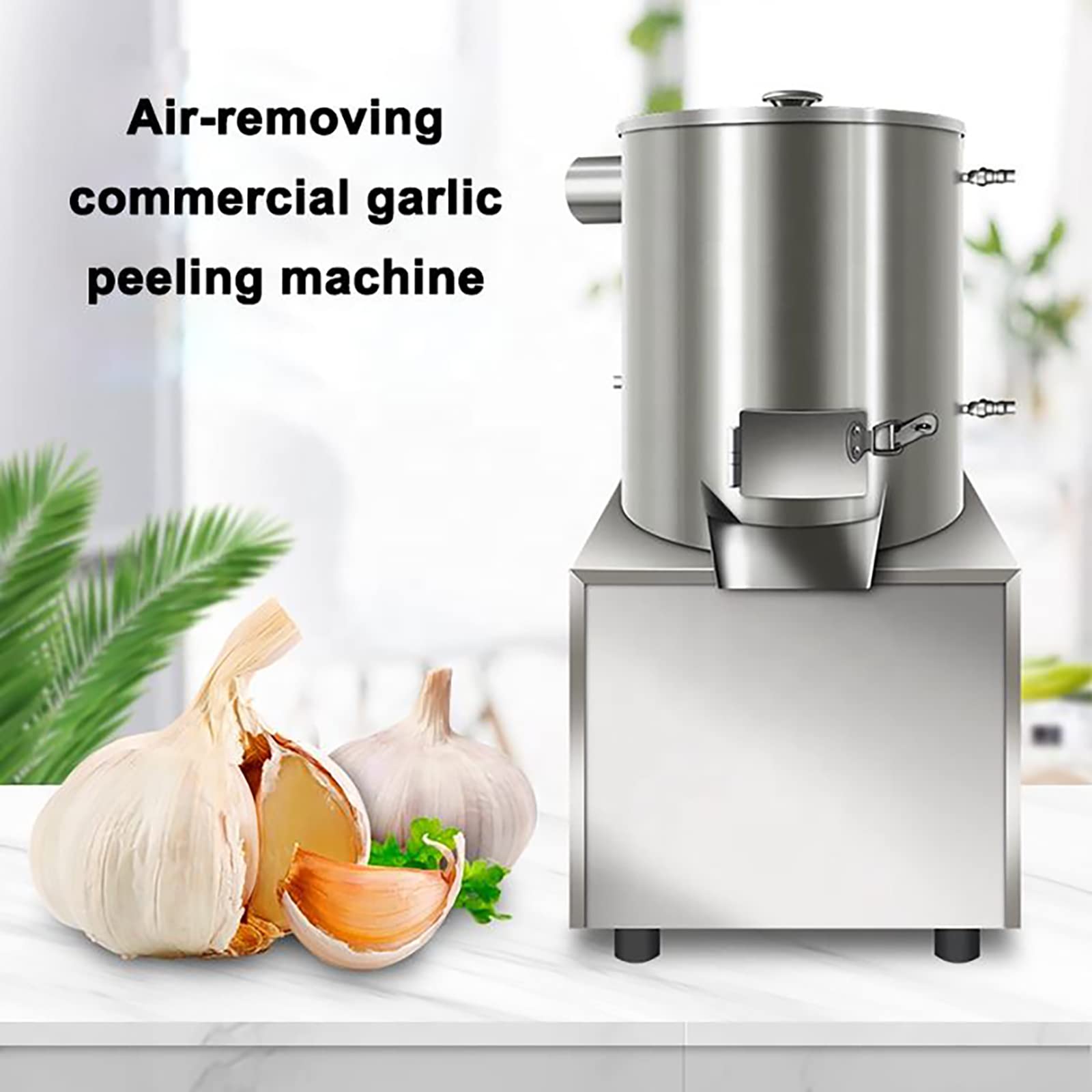 Éplucheuse d'ail pneumatique 30 kg/h avec Sac Filet, séparateur d'ail électrique Commercial, éplucheuse d'ail Automatique pour Restaurants et barbecues.,