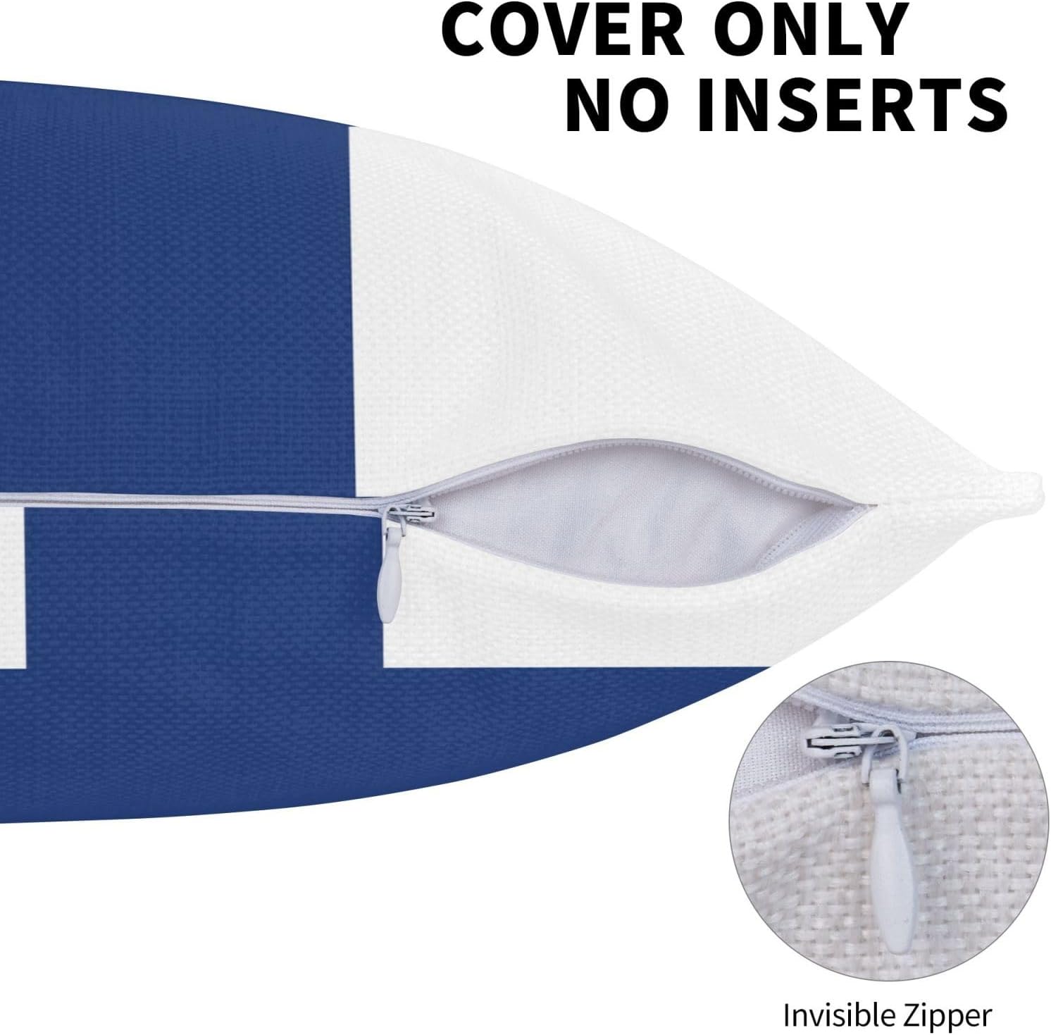 Finnish Flag Imitation Linen Pillowcase -2 Sets, Fashionable Home Decoration, Used for Sofas, Gardens, beds