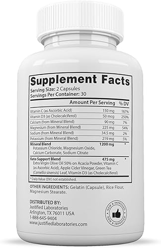 Miniatura 4 de Optimal Keto Extreme Pills 1675 mg Fórmula nueva y mejorada que contiene vinagre de sidra de manzana, aceite de oliva virgen extra en polvo, hoja de