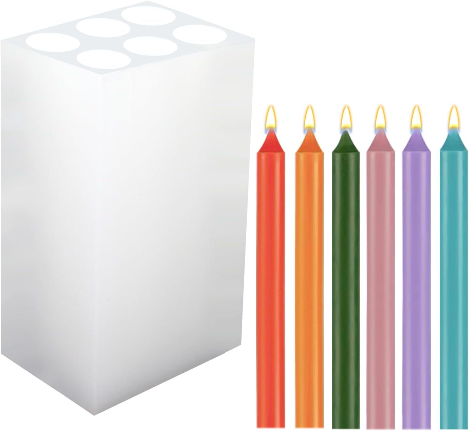 YDHG TOKLYUIE Cylinder Candle Resin Molds Reusable Silicone Mold ,Pillar Candles Molds For Making,for DIY Crafts Aromatherapy Candle Making Mold (Pack Of 2), 6050