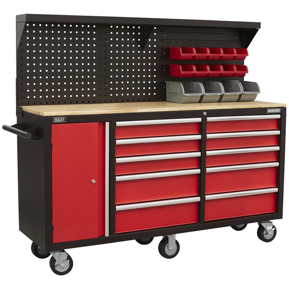 Mobile Workstation 10 Drawer with Backboard