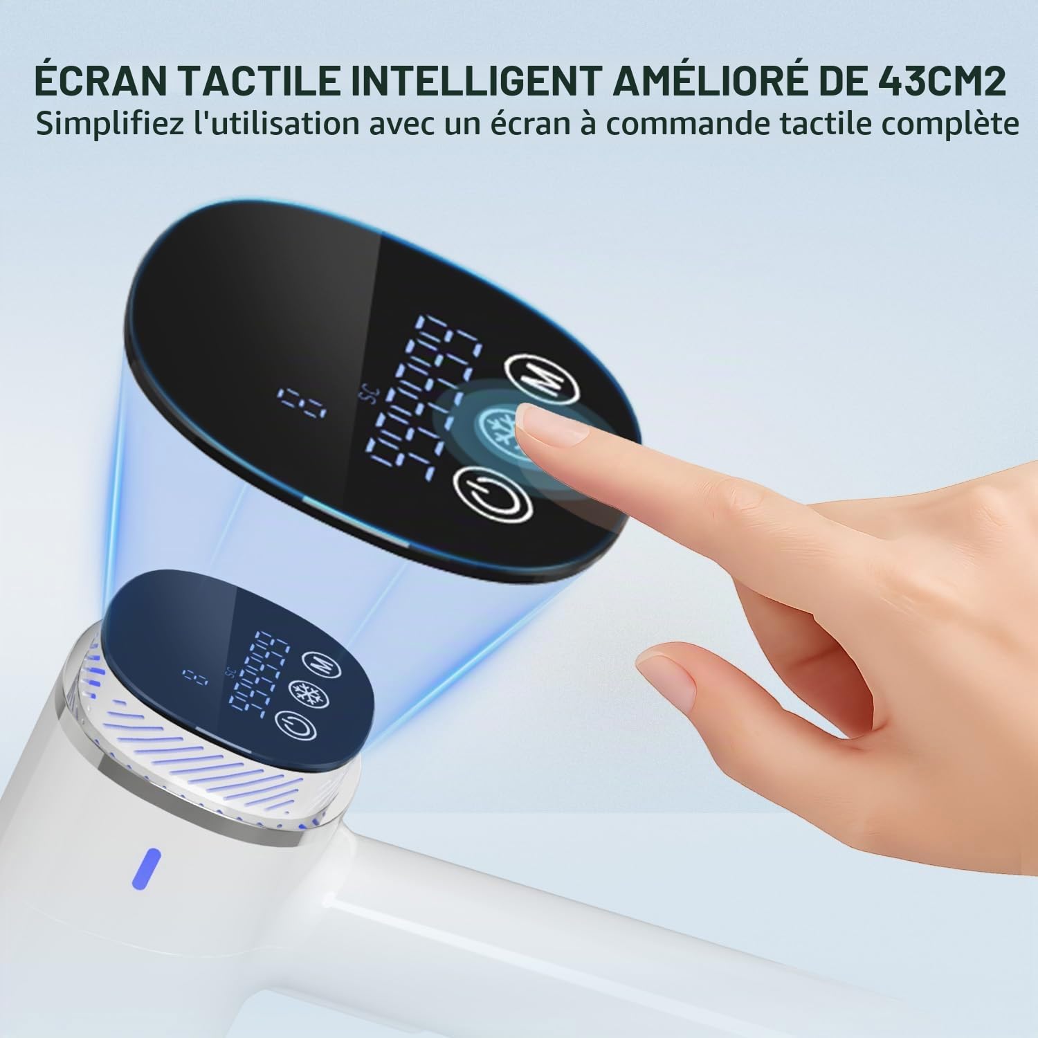 NALONE 22J Épilateur Lumière Pulsée Écran Tactile, 4-IN-1 Épilation Laser Définitive -HR/SC/RA/BT, 10 Niveaux Maison Femme & Homme, Visage, Corps, Aisselles