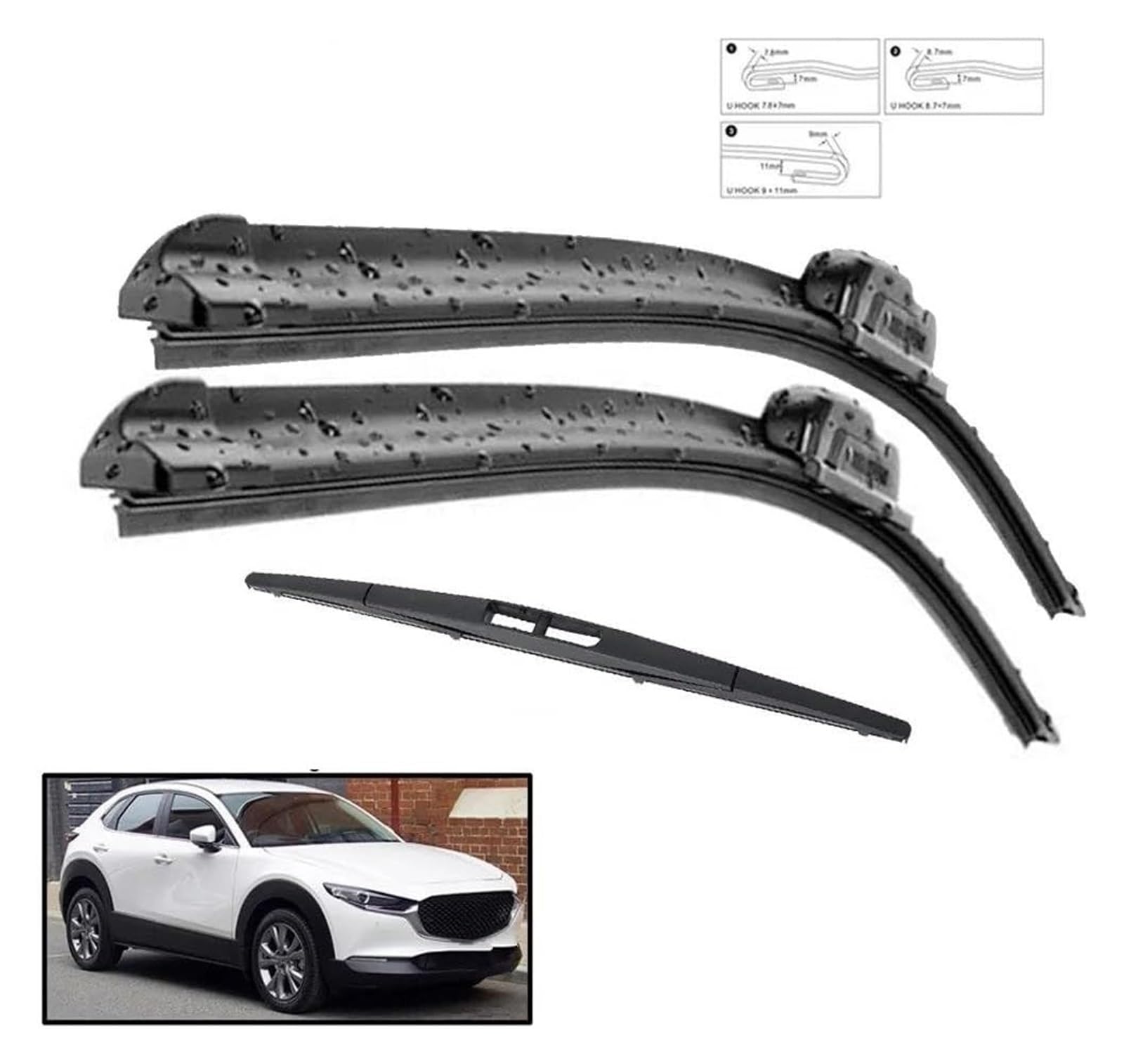 parabrezza tergicristalli Per Mazda CX-30 CX30 2019-2023 Parabrezza Spazzole 26 "16" 14 "Spazzole Tergicristallo Auto Spazzole Tergicristallo Anteriori Posteriori Set Kit