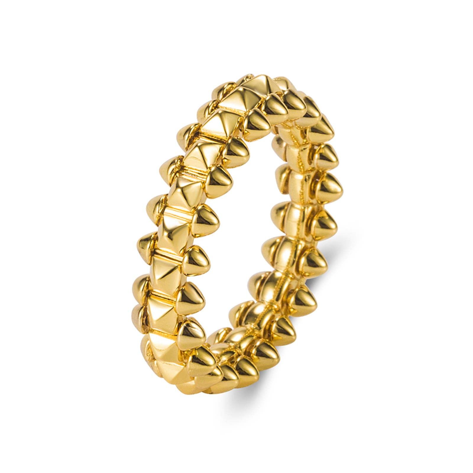 Mode Einfachheit Niet Ring Männer Frauen Street Style Mode reines Silber Vergoldung Ring-6, Roségold