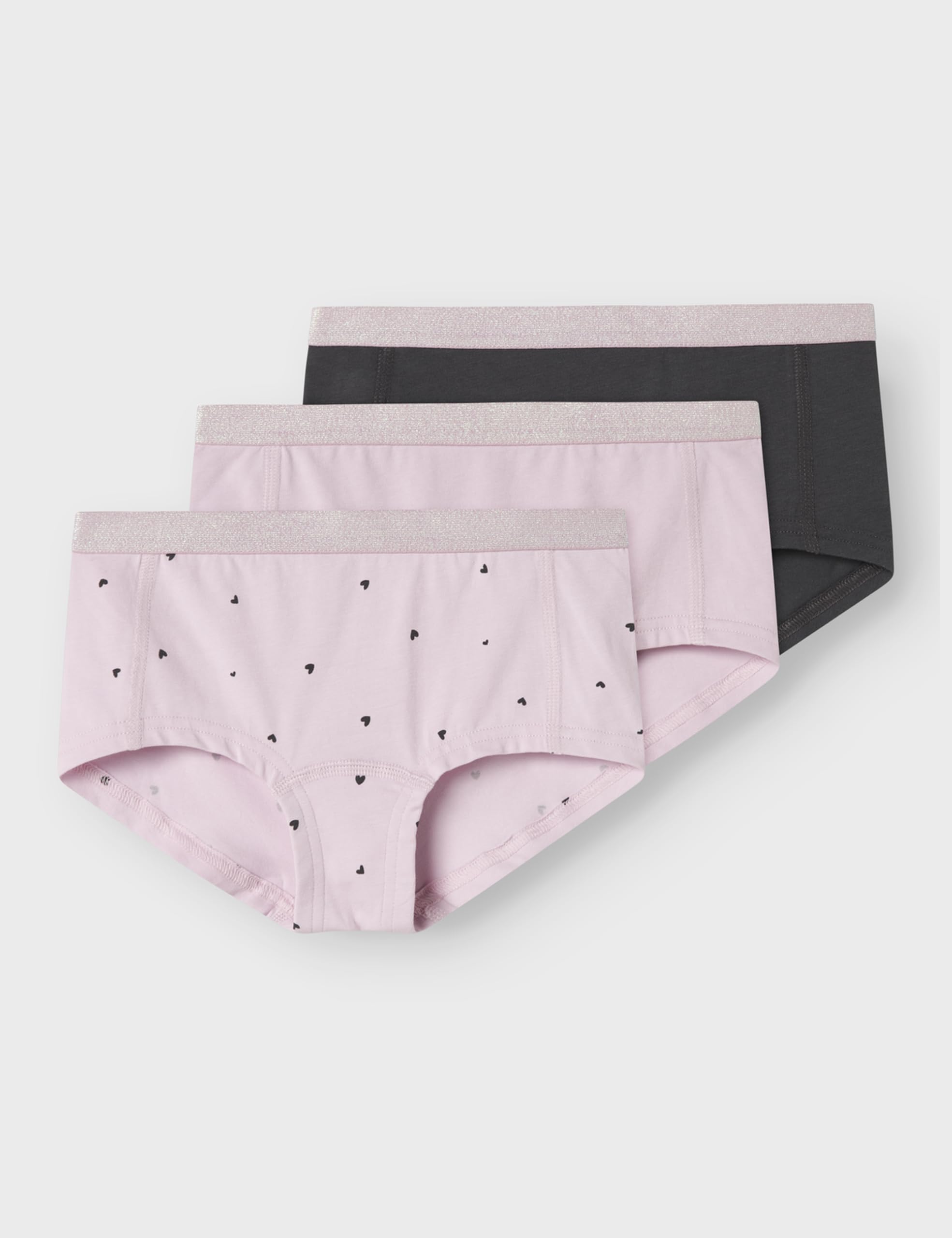 Name it kids Dziewczęce Nkfhipster 3P Winsome Hearts Noos (3 sztuki), Winsome Orchiid, numeric_116